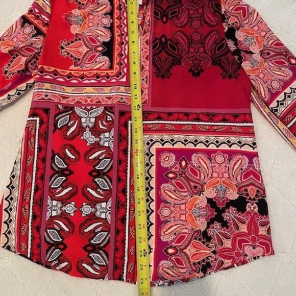 Chico’s Red and Black Tunic Top – Size 1 - Picture 4 of 9